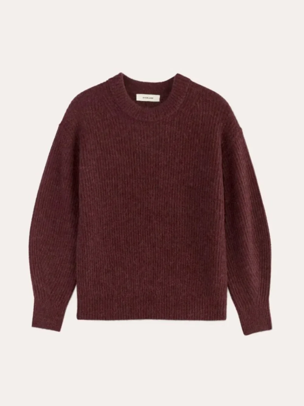 NWT Everlane The Cocoon Crew in Alpaca Burgundy Size XS - Picture 4 of 6
